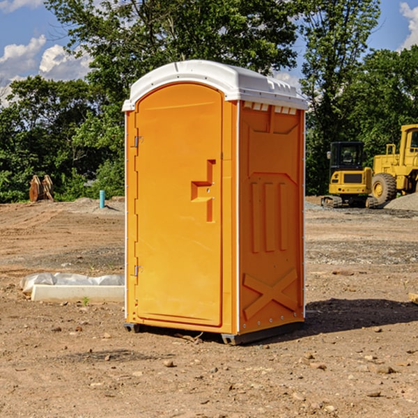 how often are the portable restrooms cleaned and serviced during a rental period in Sandoval County NM